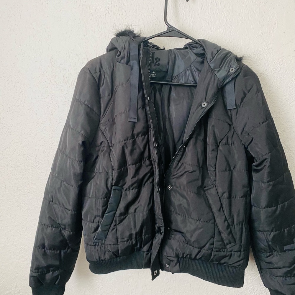 JouJou women’s faux fur lined hooded down jacket - Picture 5 of 16